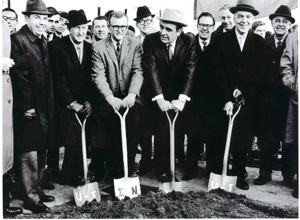Breaking ground for the Sigma Nu house