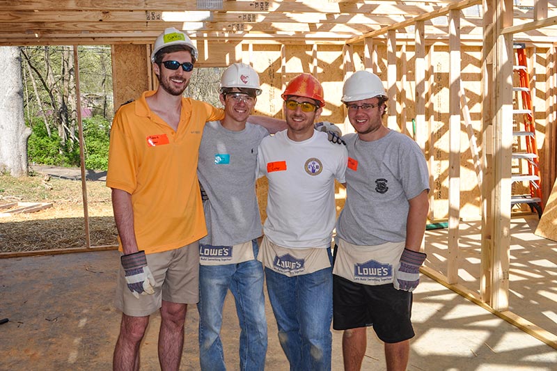 Sigma Nu UTK volunteered with Habitat for Humanity 2014-4
