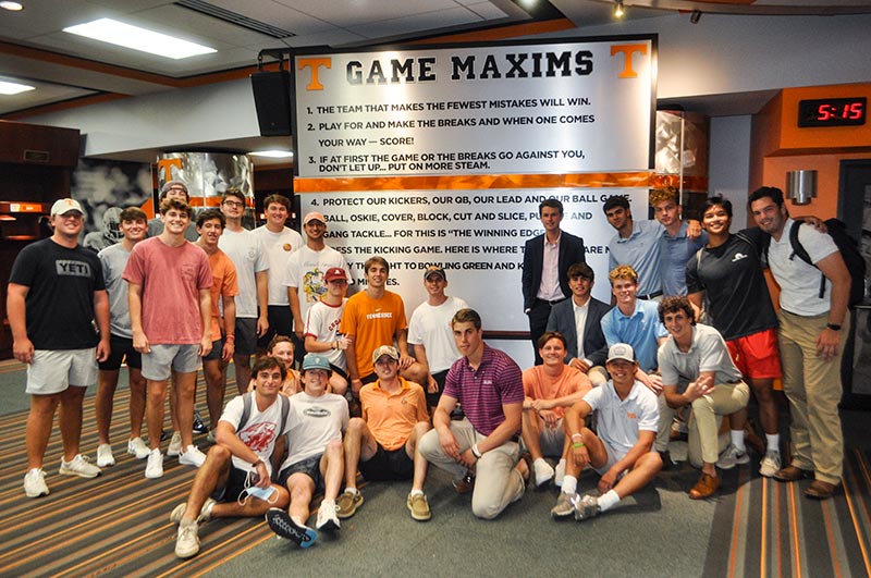 UTK Sigma Nu Chapter Visits Football Locker Room