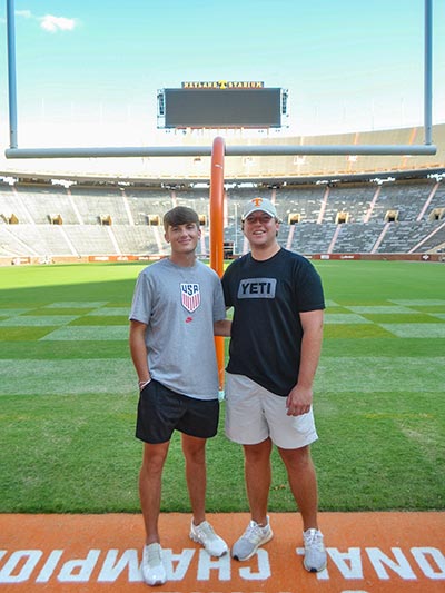 UTK Sigma Nu Chapter Visits Football Locker Room img-05